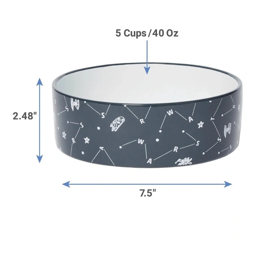 2 NIP Star Wars Constellation Ceramic Dog Cat bowl - Picture 3 of 8